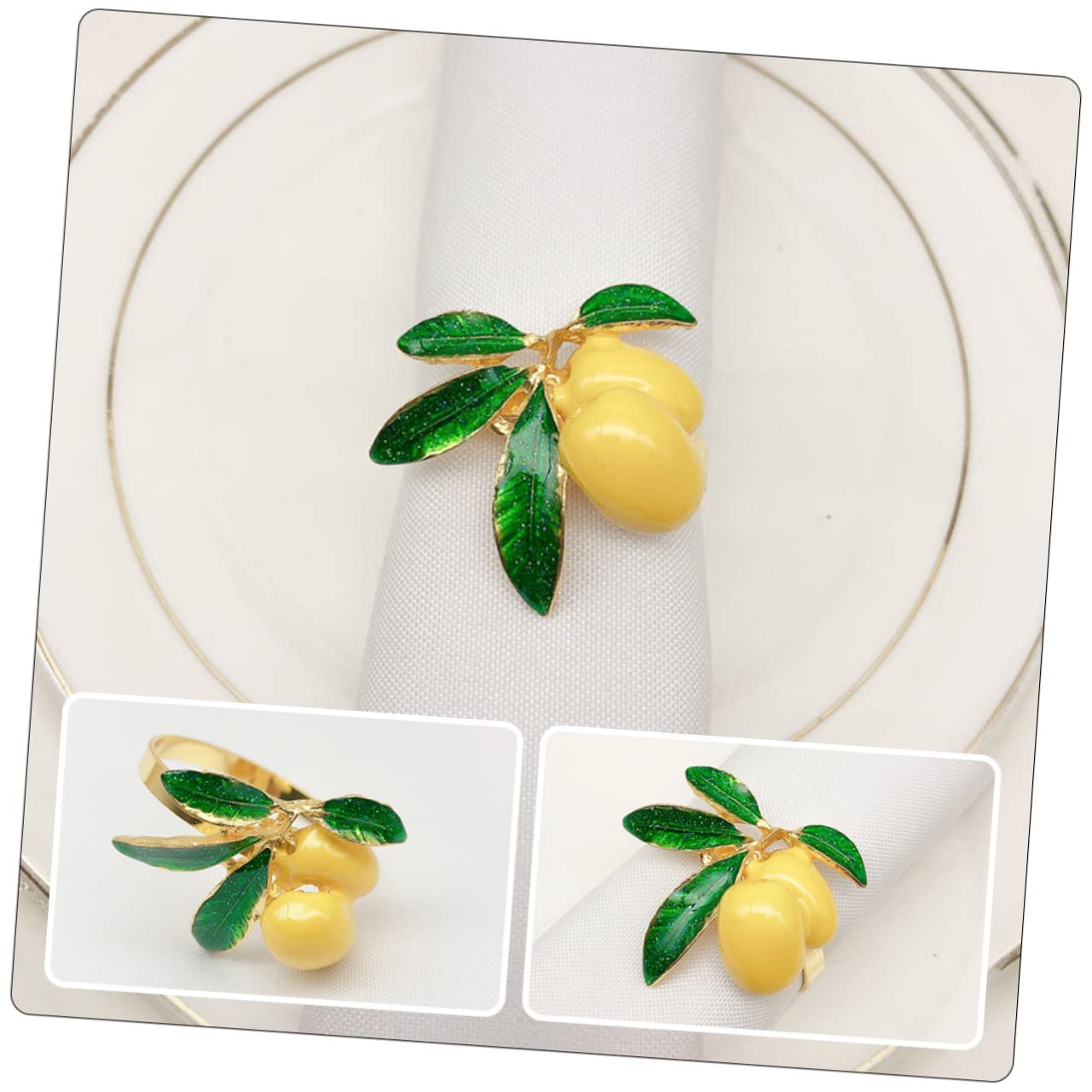 3 Set Portatovaglioli Decorativi Design Per Feste E Accessori Da Tavola Eleganti Speciali 6 Pezzi*3