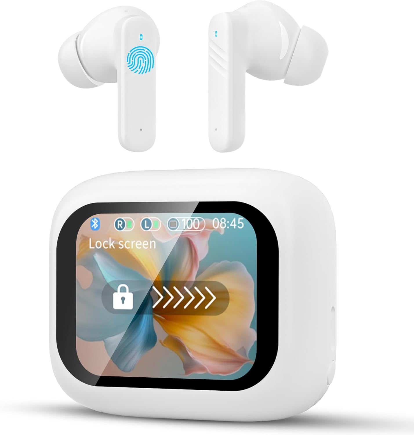 Wireless Earbuds, Smart Touch Screen Wireless Earphones Bluetooth 5.4 Headphones in Ear with ANC/ENC… Wireless Earbuds, Smart Touch Screen Wireless Earphones Bluetooth 5.4 Headphones in Ear with ANC/ENC…