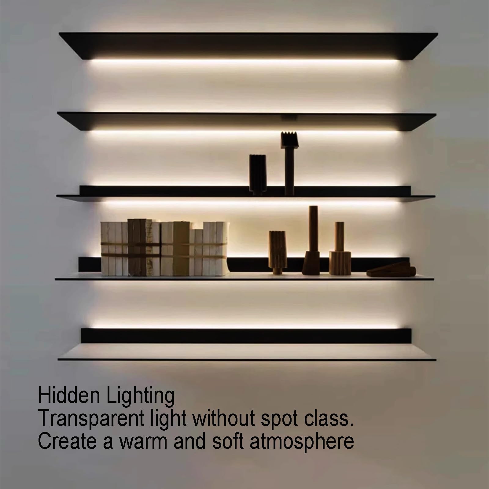 Amazon｜フローティングウォールシェルフ、壁に取り付けられた長い絵棚