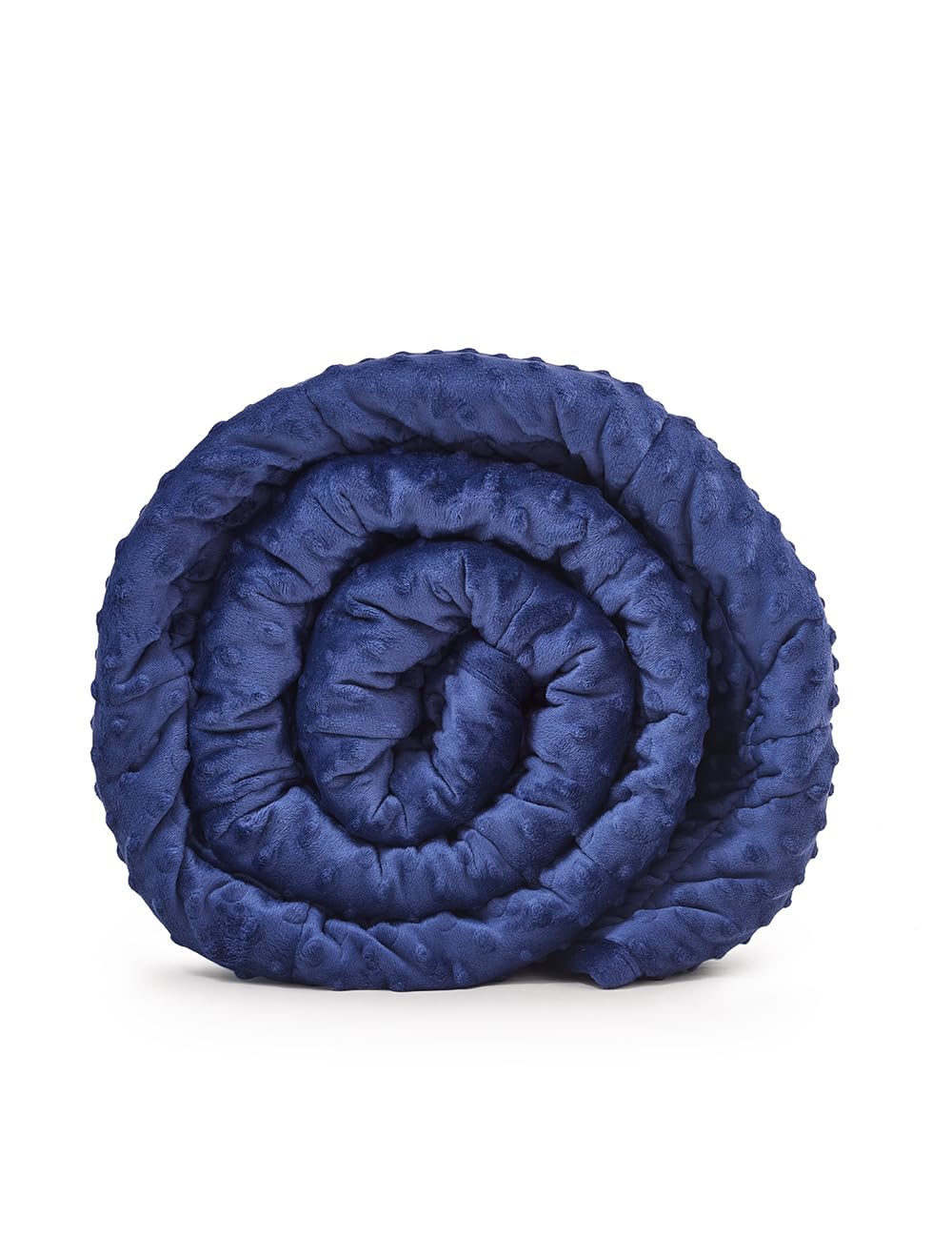TONGDADA Minky Weighted Blanket | 40''x60'',10lbs | Cozy and Soft Minky Weighted Throw Blanket | Luxury Velvet with Premium Glass Beads | Navy Minky