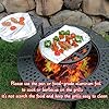 OutVue 36 Inch Fire Pit with 2 Grills, Wood Burning Fire Pits for Outside with Lid, Round Waterproof Cover, BBQ 3 in 1