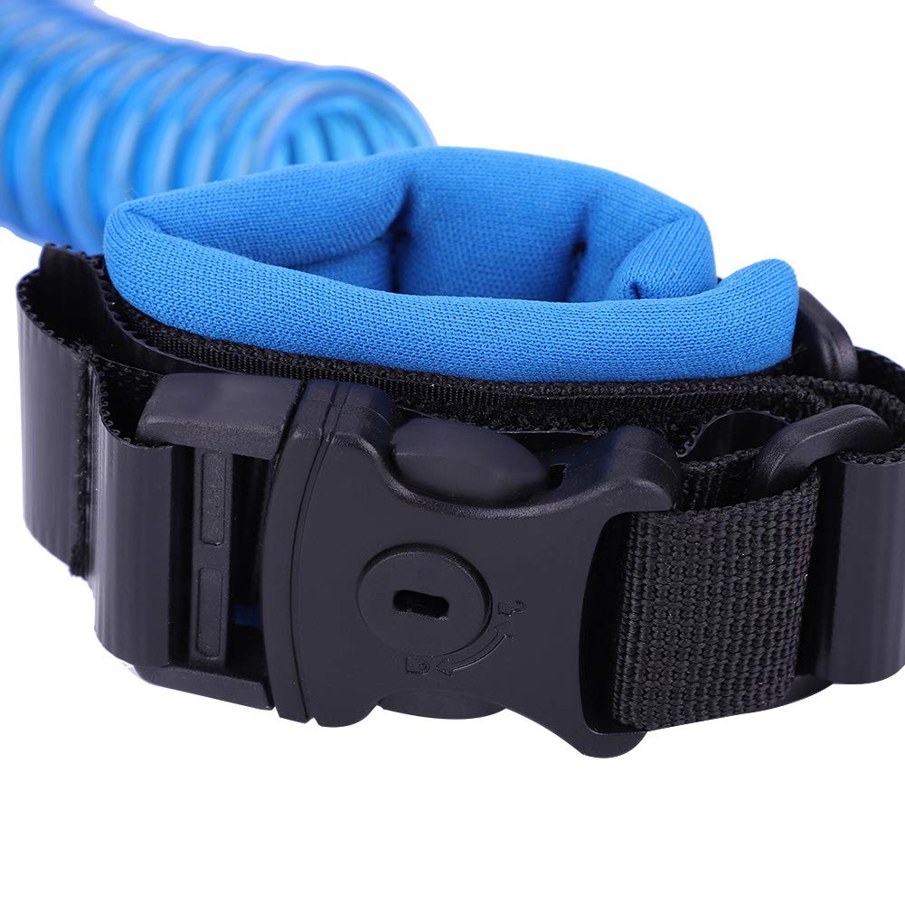 Anti perte de poignet, laisse de sécurité 2,5 m pour bébé et enfants en bas âge avec verrouillage enfant harnais bracelet (Bleu)