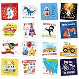 Lunch Box Notes for Kids - 60 Fun Motivational and Cute Inspirational Thinking of You Cards for Boys Lunchbox