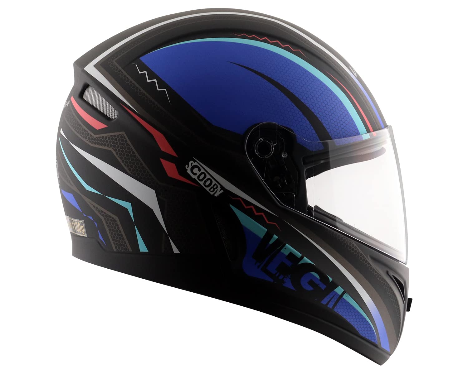 エレファントマシマシ　キャメロ　ミュージックシールド Vega Breeze Dx Scooby ISI Certified Full Face Motorcycle Helmet