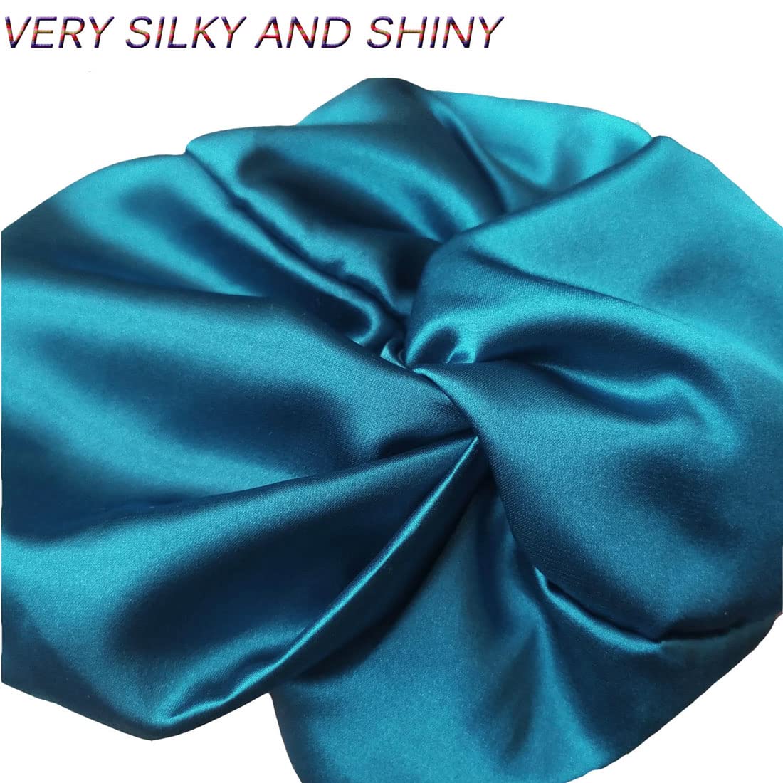 Silk Hair Bonnet Hair Wrap for Sleeping Imitation Silk Bonnet Sleep Night Cap for Women Satin Bonnet Double Layer Soft Head Scarf Match Strong Elastic Band Apply to Wash - Image 4