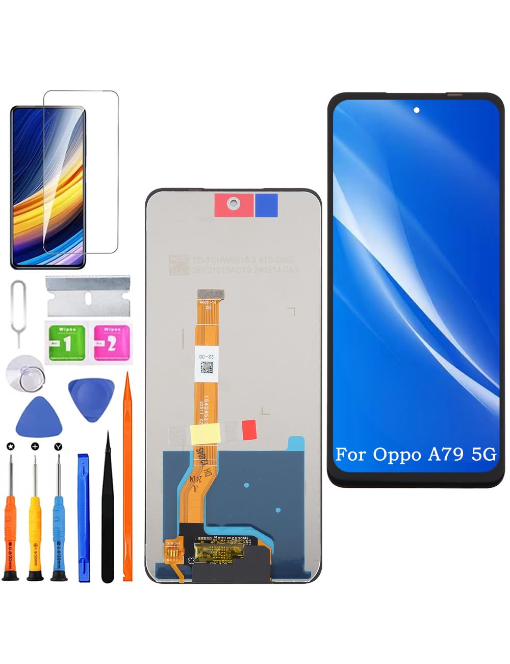 OPPO - しぐ。 HLYGZX Original Replacement Screen for Oppo A79 5G LCD