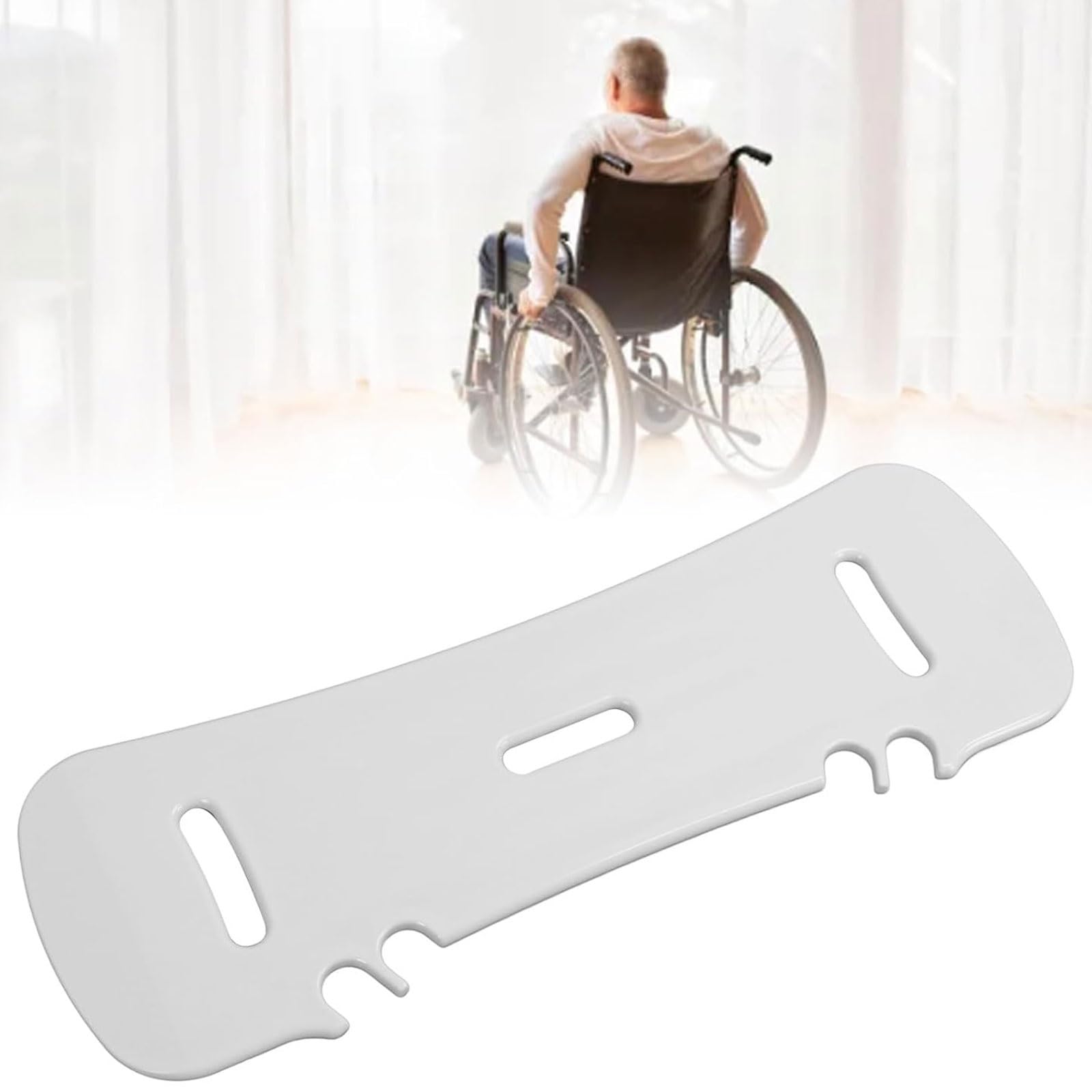 Tabla de traslado para sillas de ruedas,Curva con asa,Tabla de transferencia de plástico para transferir pacientes,ancianos y discapacitados de la silla de ruedas a la cama,bañera