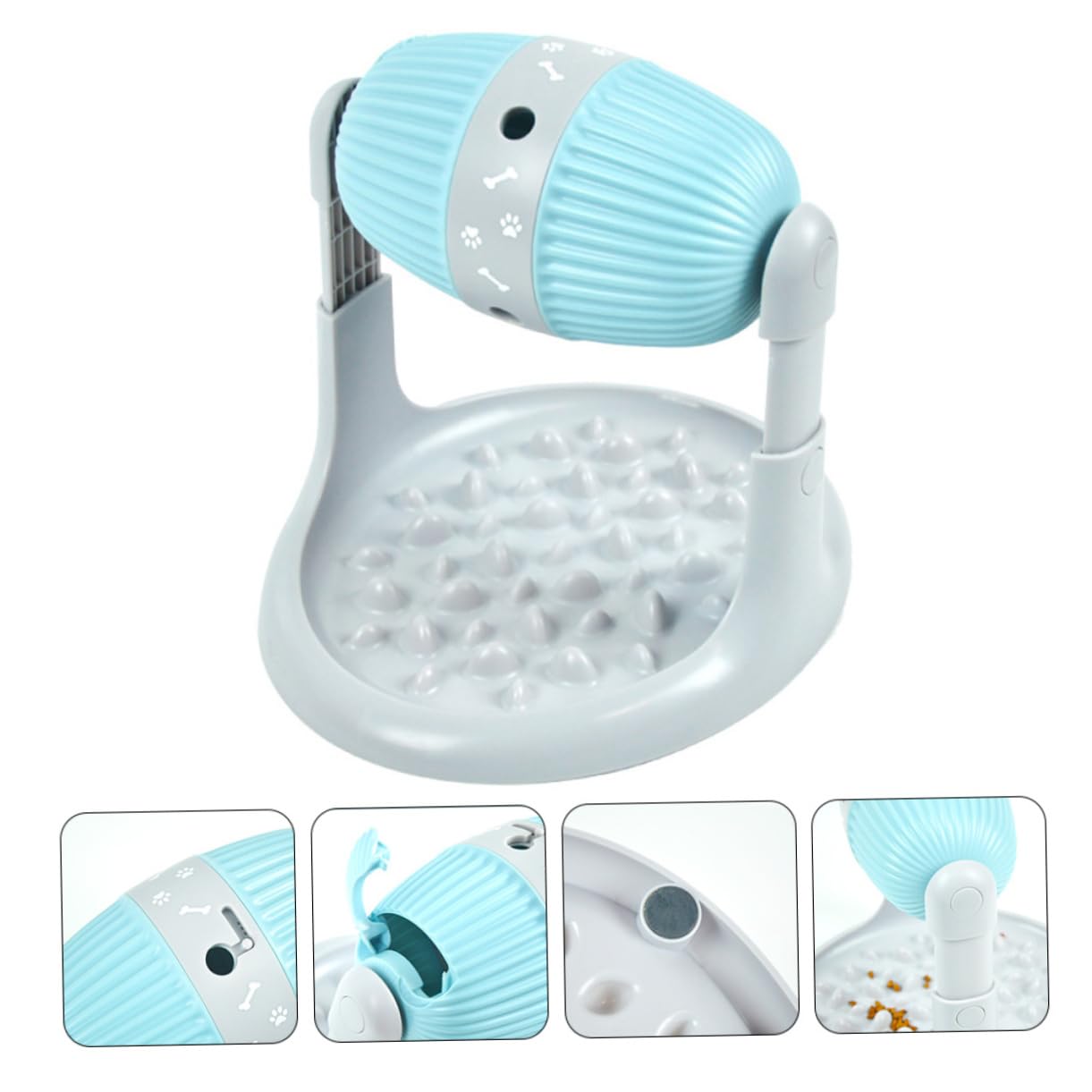 Sosoport Dispenser Alimentare Interattivo Regolabile Per Cani e Gatti Gioco Anti-sozzo Con Base Antiscivolo e Funzione Di Distribuzione Lenta