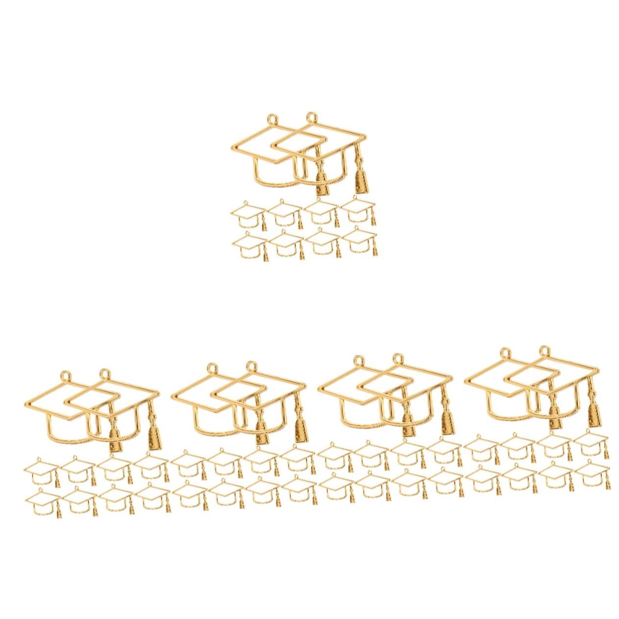 ARTIBETTER 5 Series Accesorios Para Birrete De Graduación Amuletos De Tapa De Graduación Encantos De Graduación Amuletos Para Hacer Joyas Gorro De Graduación Golden Aleación 10 Piezas X 5