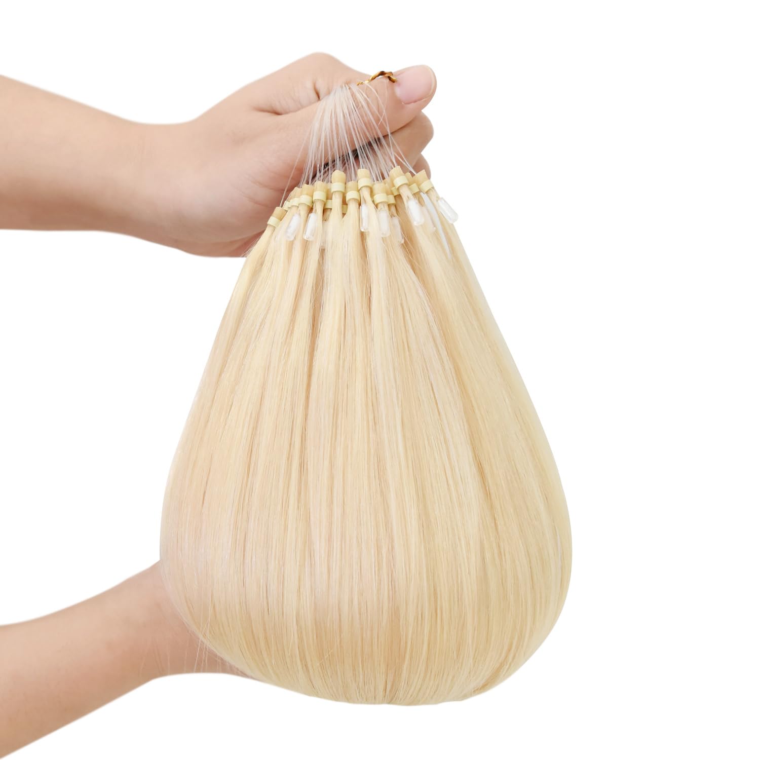 Extension Microring Capelli micro loop extension capelli 50g Extension Capelli Veri Microring (40cm #60 biondo platino)