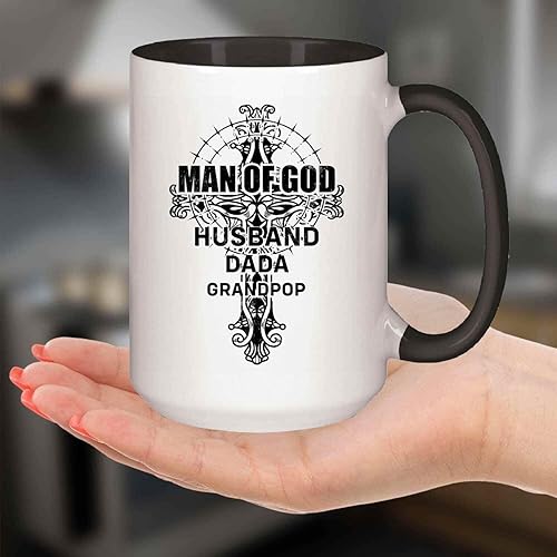 Miniatura 4 de Inspirational Gift Unique Gift For Man Of God Dada Grandpop Family Christians Prayers 11oz 15oz Inner Color Accent Mug