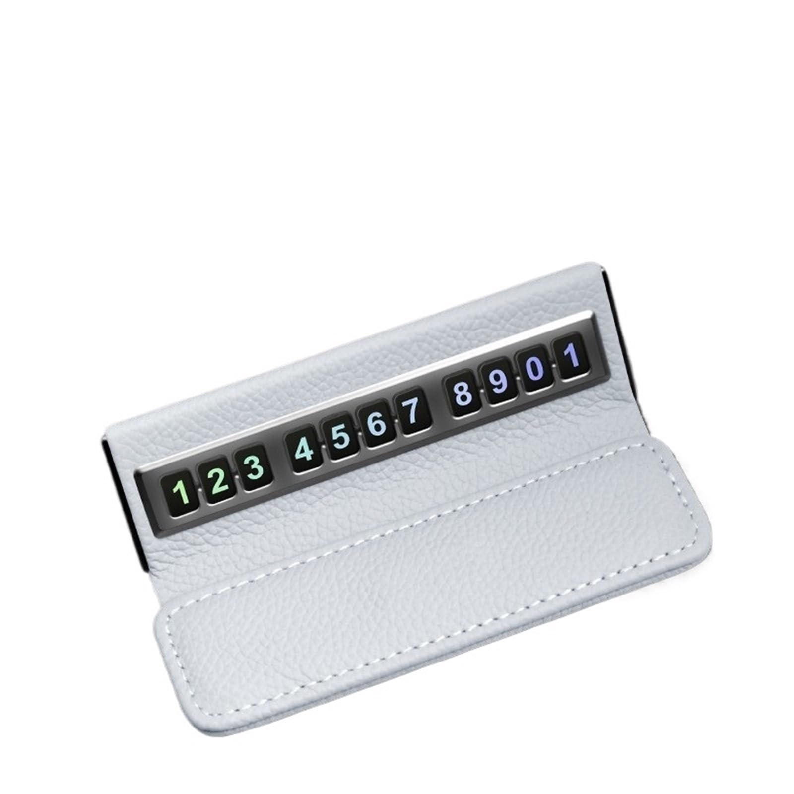 Car Temporary Parking Card Phone Number Plate Telephone Park Stop Automobile Numbers for Car(White)
