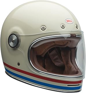 Bell Bullitt Helmet (Stripes Gloss Pearl White/Red/Blue - Small)