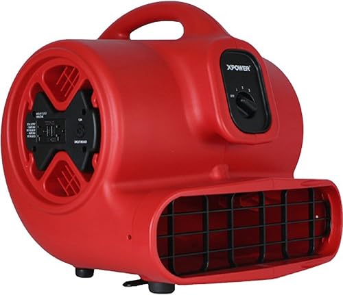 Miniatura 57 de XPOWER P-630HC Pro 1/2 HP 2800 CFM Movimiento de aire centrífugo, secadora de alfombras, ventilador de piso, soplador, mango telescópico y ruedas