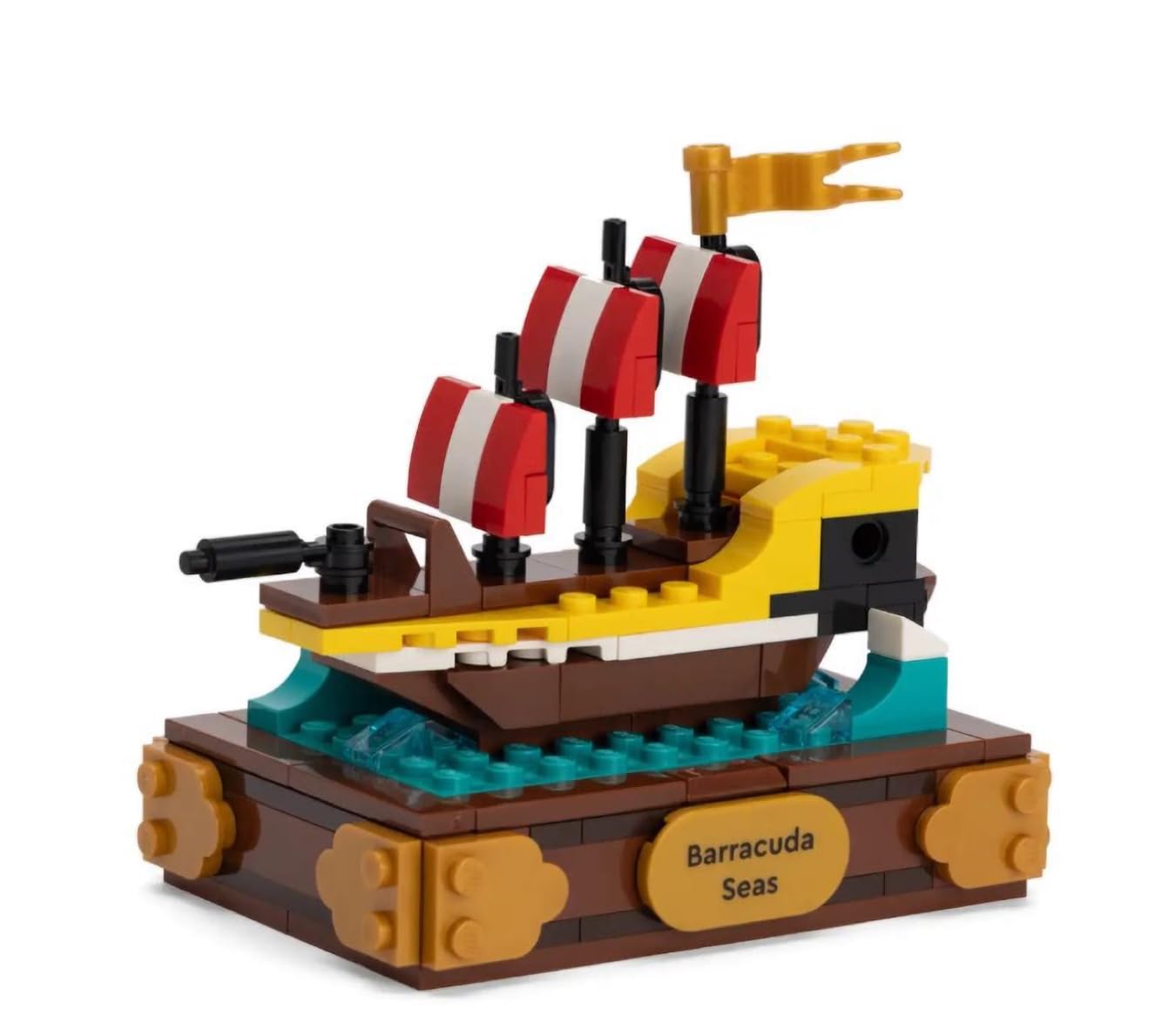 LEGO® 5009044 Set promozionale - Nave pirata Barracuda Seas, mini set di costruzioni con motivo piratesco, oggetto da collezione per bambini e adulti