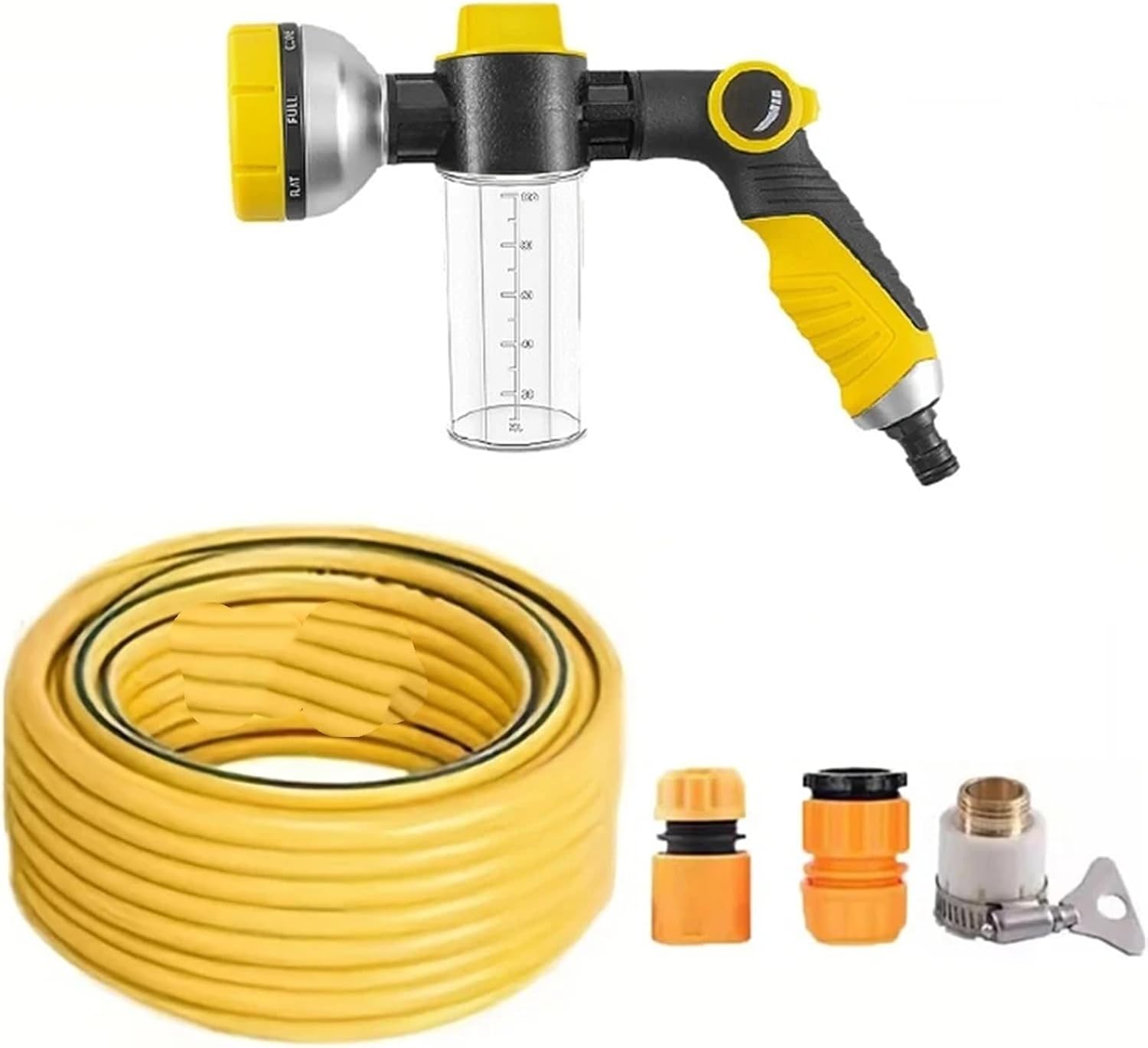 10M Hose High-Pressure Water Gun – Foam Sprinkler Nozzle for Garden Watering & Car Washing Equipment(10m water gun)