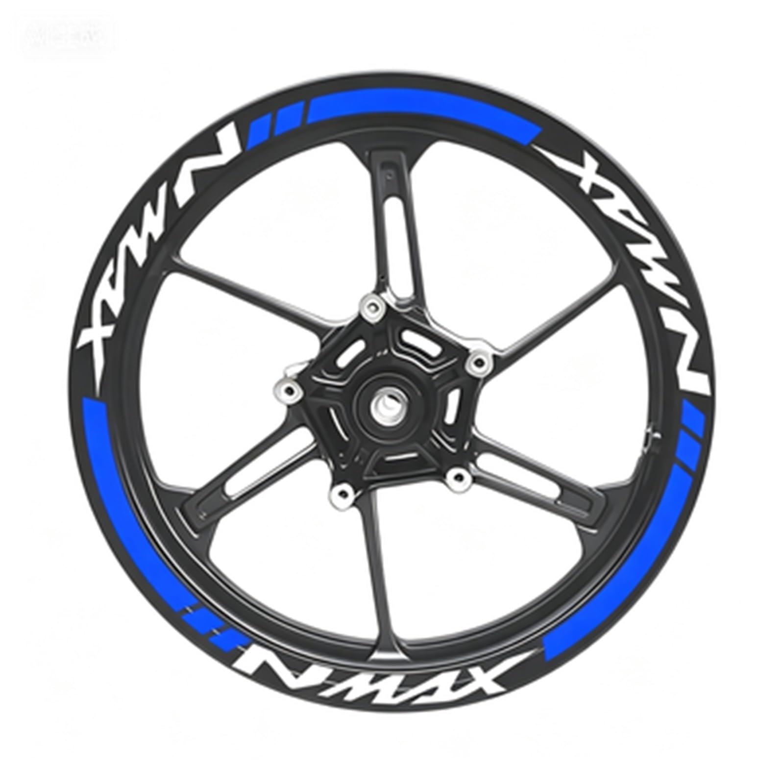 Motorcycle Wheel Sticker Racing Rim Stripe Decal Decoration Accessories for Yamaha NMAX N Max N-max 155 125(Color6)
