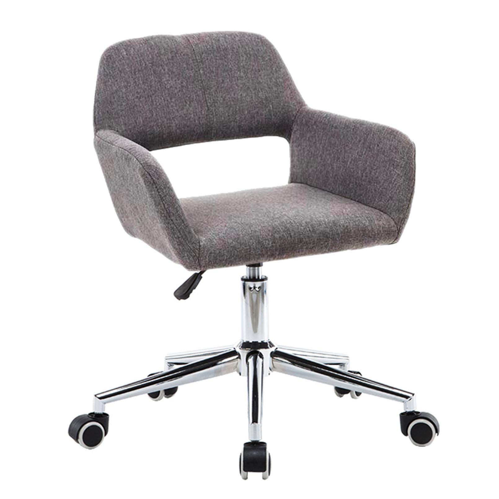 Chaise d'appoint de bureau avec base en acier inoxydable chromée