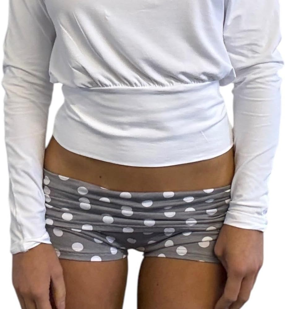 ROAONOCOMO Women Fold Over Mini Shorts Y2K Striped Low Rise Skinny Micro Shorts Elastic Slim Fit Lounge Pajama Bottom - Image 2