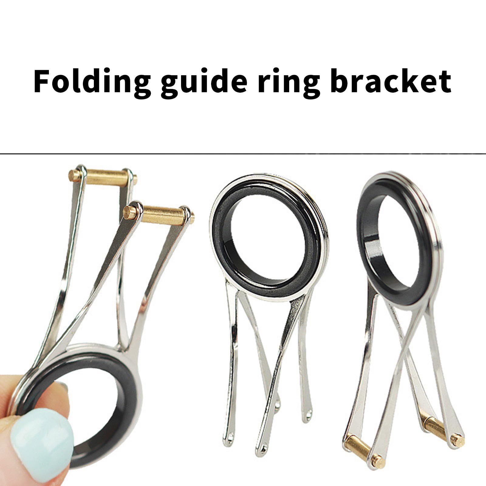 Guide per canna da pesca Guide di ricambio Telescoplc Anelli di guida in acciaio inossidabile Accessori per attrezzatura da pesca Aste per canna da pesca Guide per lenze