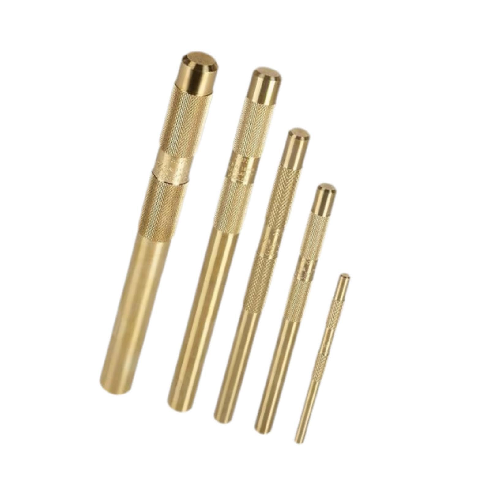5 Pièces Ensemble Punch Acier Laiton Outil Poignée Accessoire Réparation Stabilité Utilisation Facile Résistante Adapté pour Garage Mécanique