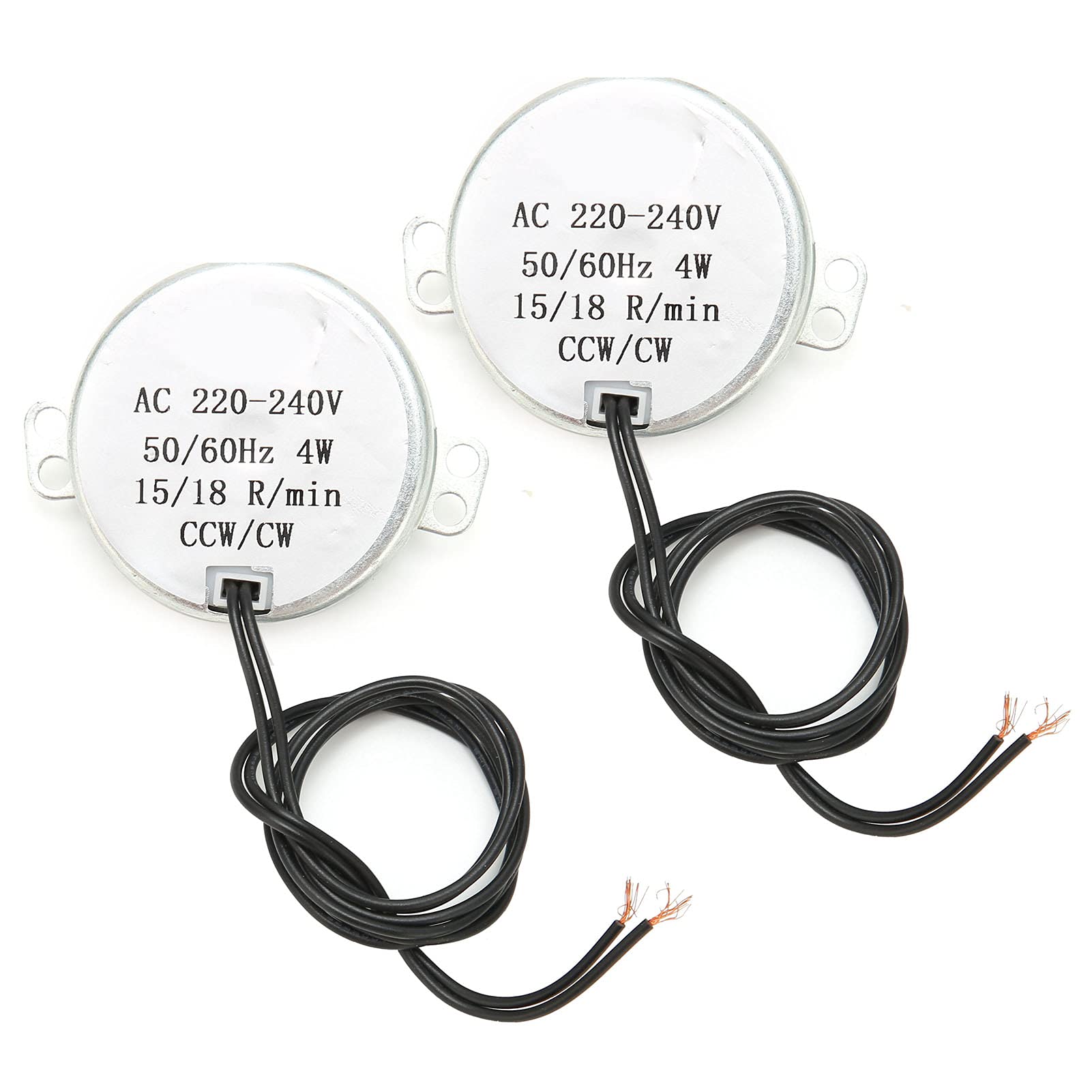 AC 220-240 V Silnik CCW/CW Kierunek Synchroniczne części przekładni elektrycznej 15-18 obr./min 4 W (2 szt.)