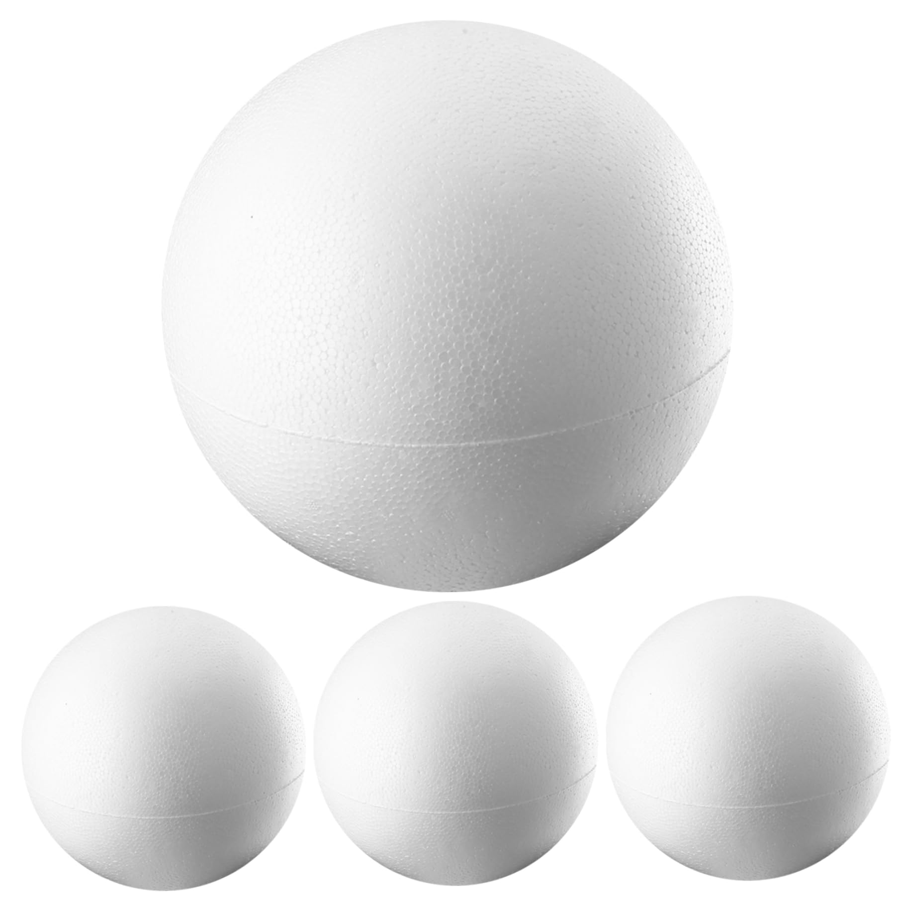 CAKEEYUM Large Foam Ball, 4Pcs 8" White Foam Balls for Crafts, Smooth Styrofoam Balls, Craft for Arts & Christmas Ornaments, Round for DIY, Wedding, Party, Home Decor Large Ball