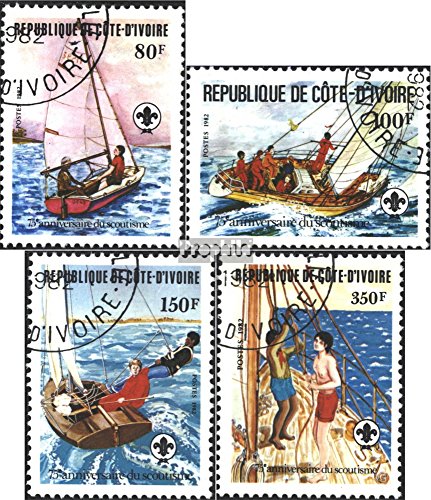 Prophila Collection Costa D'Avorio 728-731 (Completa Edizione) 1982 75 Anni Scouts (Francobolli per i Collezionisti) Rotary/Lions/Massone/Pathfinder