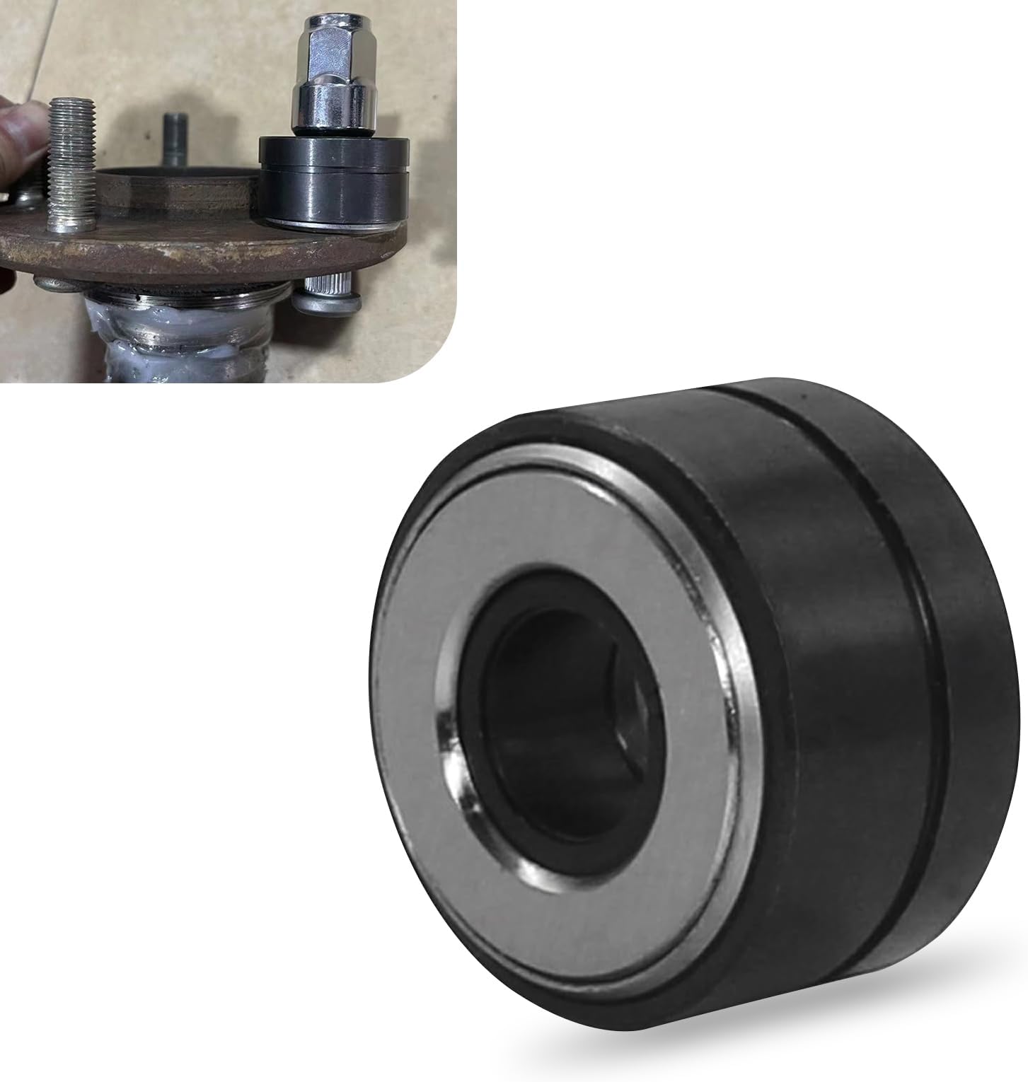 Pack-1 Car Wheel Stud Installer, 0.8" H 1.6" OD 0.6" ID 22800 Heavy Duty Durable Wheel Bolt Disassembly Tool, Vehicle Modification Accessories, Unviersal for Cars and Light Trucks (Black)