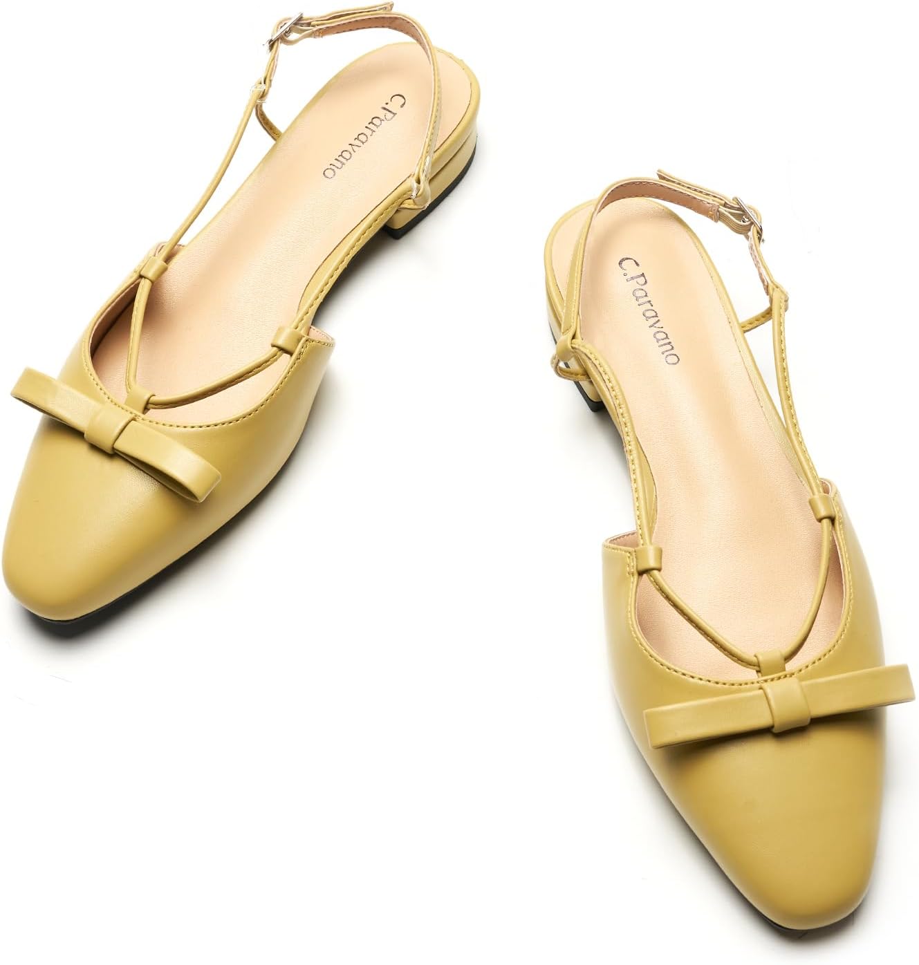 C.Paravano Women's Slingback Dress Shoes | Slingback Flats for women | Sandals Women Flat | Comfortable Casual Flat Shoes
