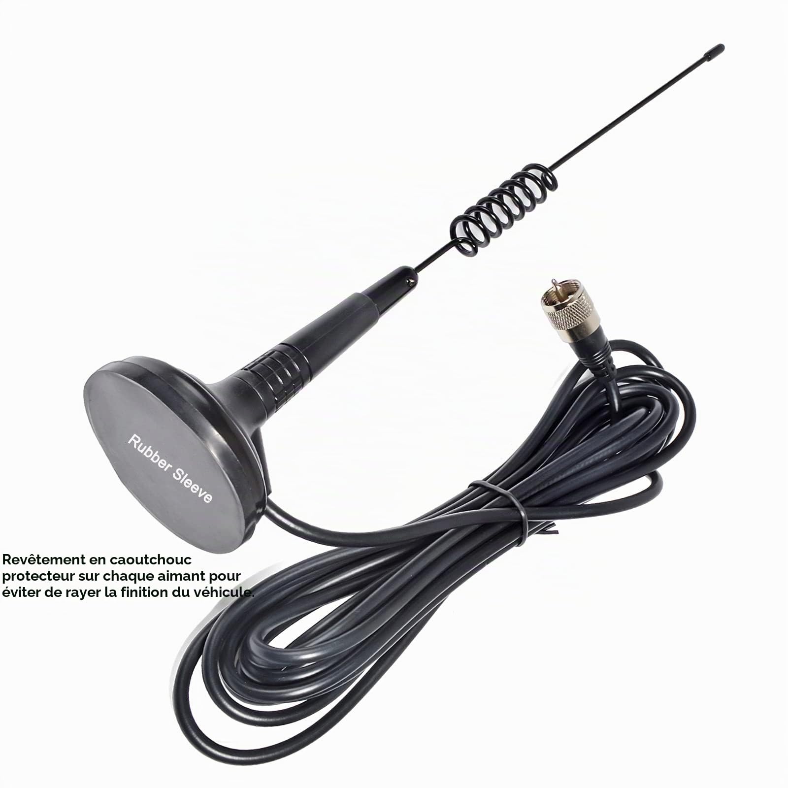 HYS Antenne Magnétique Poste Radio CB 27 MHz avec connecteur PL259 | Compatible avec Midland Albrecht TTi Anytone Poste radio (PL259)