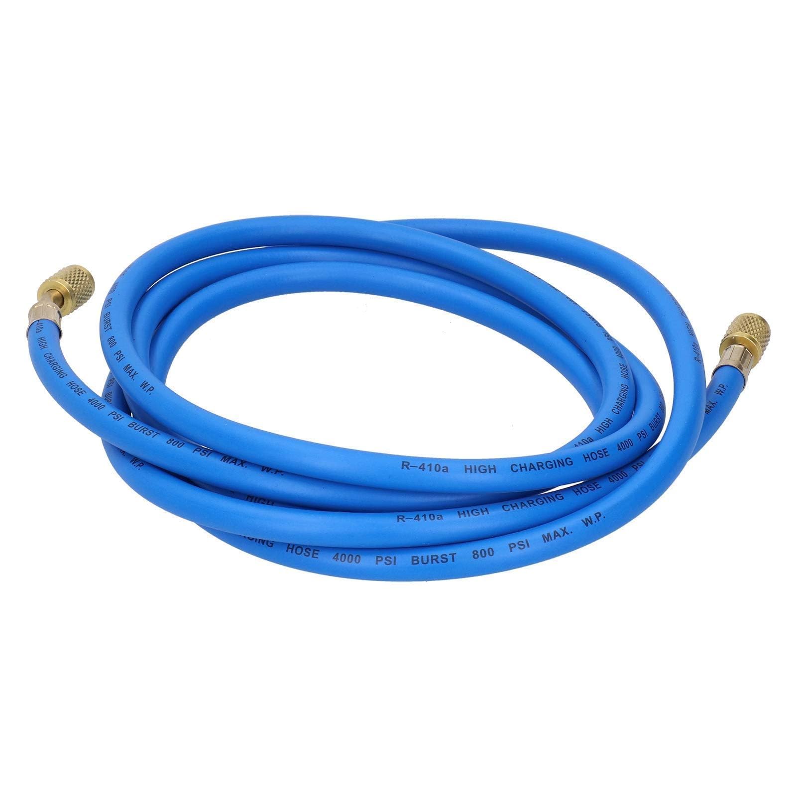 Zerodis 2PCS Tubo di Ricarica del Refrigerante per Condizionatore d'Aria in Lega di Ottone e Gomma con Valvola, Strumento Accessorio per Refrigerazione, 1/4 x 1/4, 800 PSI