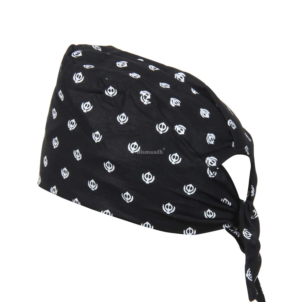 BISMAADH Unisex Sikh Religious Khanda Skull Cap Beanie Dew Doo Rag Head Wrap Headband Sweatband for Outdoor Running