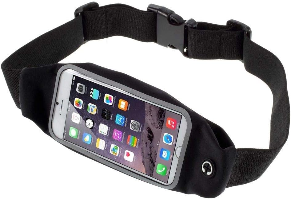 Case Belt Bag Reflective with Touch Screen for Running Walking Hiking Jogging Waist Pack Waterproof Fanny Pack Pouch for Lyf Wind 1 - Black