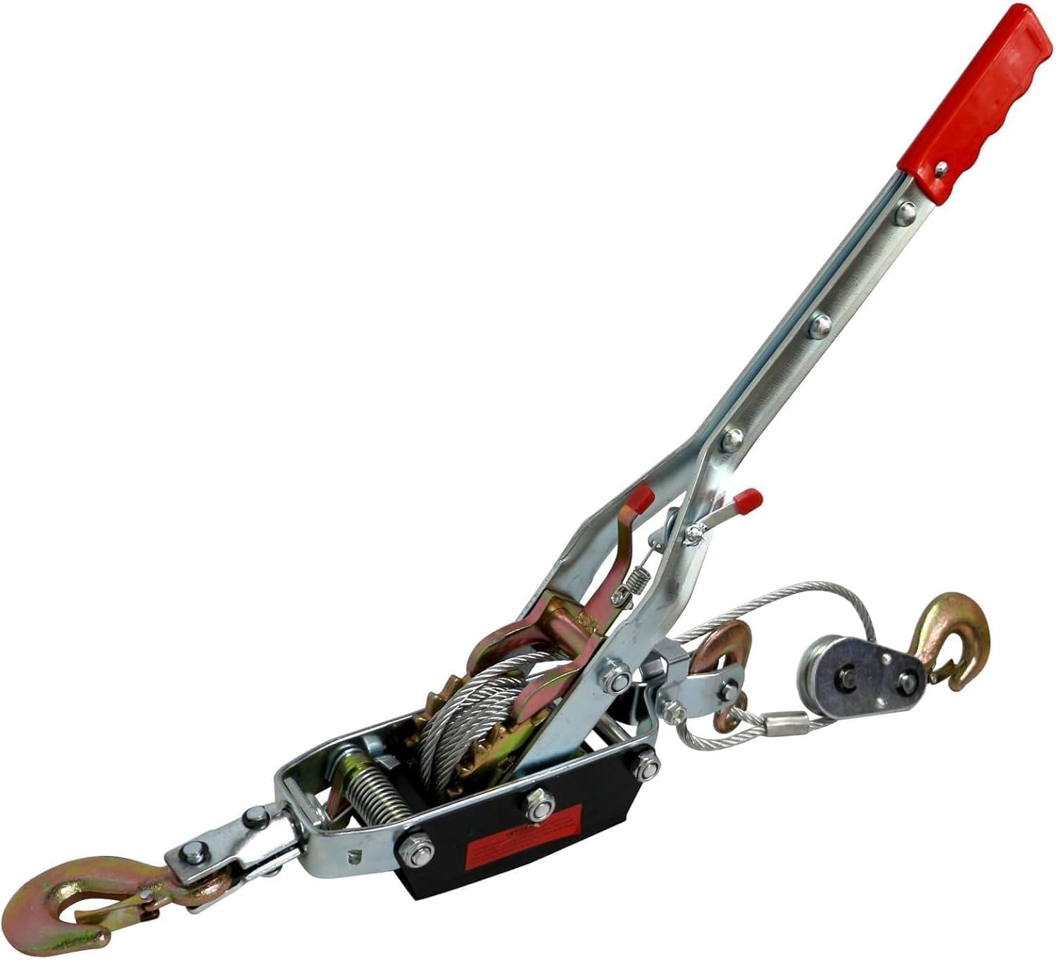 Come Along Winch, Dual Gears Cable Hand Winch Puller 5T (11000LBS), Heavy Duty Ratchet Power Puller Tool with 3.5M Steel Cable, 3 Hooks, Come Along Power Puller Ratchet Tool for Vehicle Rescue