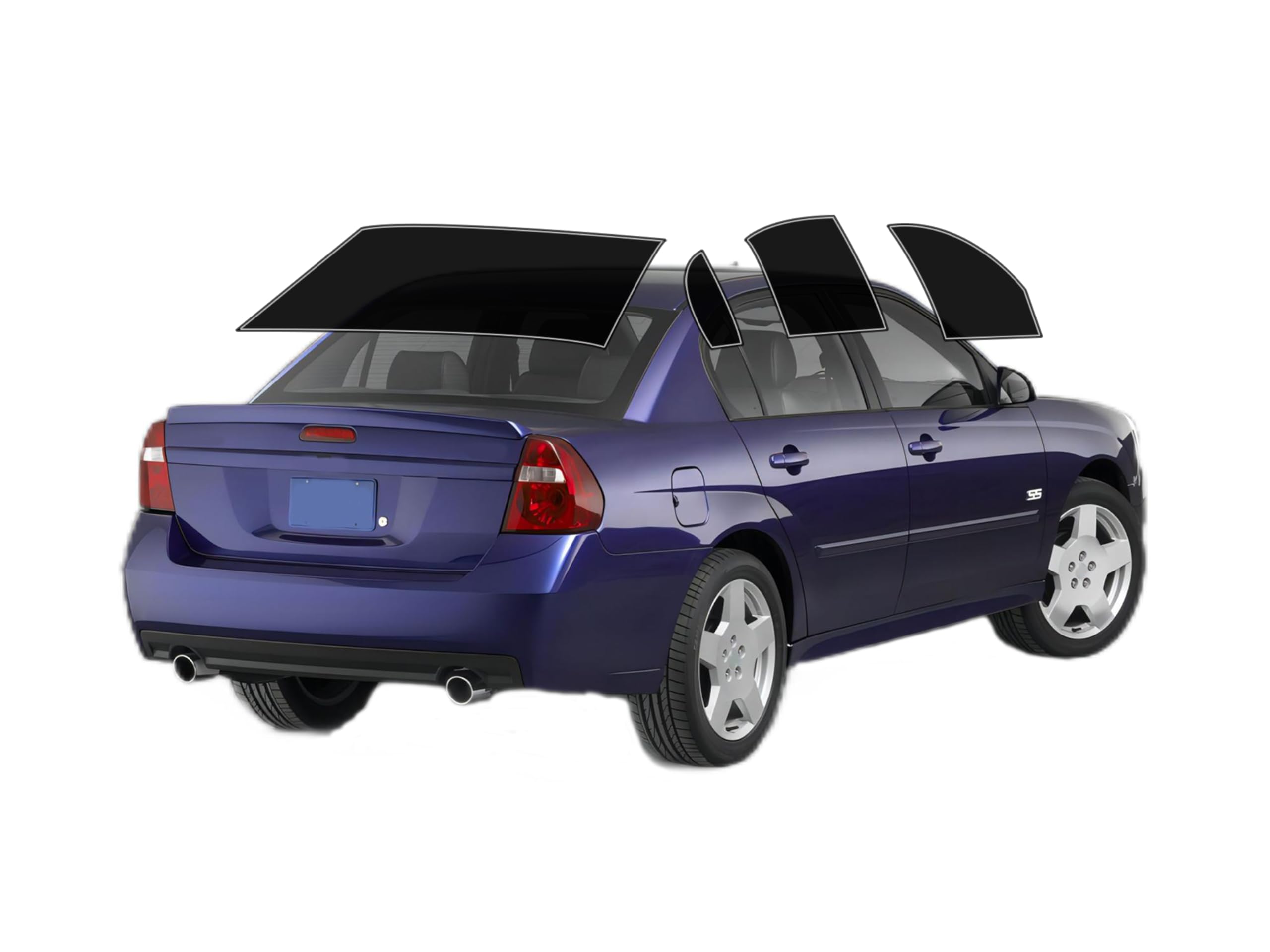 AUTOTEK Precut Windows Tint Film All Sides Cars Sun Blocking Protection Privacy Anti Shatter Glass 2 Ply Film Any Tint Shade kit for Chevrolet Malibu 2004-2007