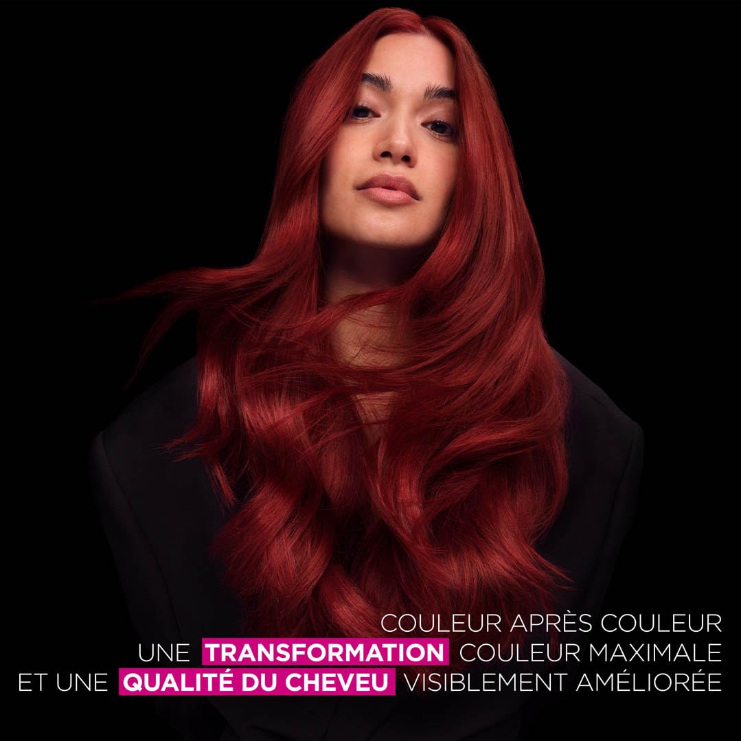 Garnier Coloration Permanente - Sans Ammoniaque - Aux Huiles Naturelles de Fleurs - Carmin Velours (4.62) - Olia