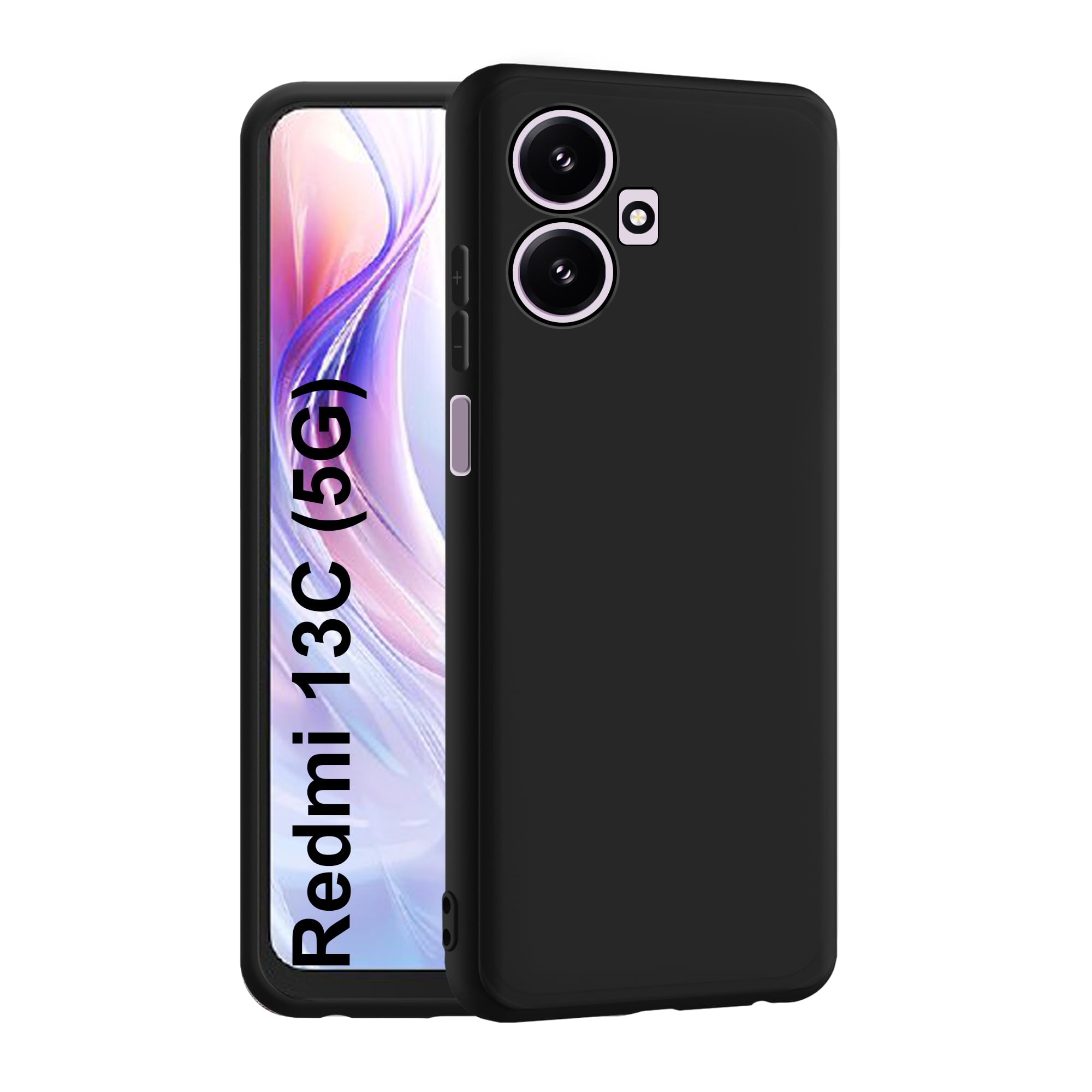 CEDO Redmi 13C (5G) / Poco M6 (5G) Back Cover | Camera Bump Protection & Inner Velvet Fabric Lining | Ultra Slim Matte Soft Rubberised Case Cover (Black) (B0CQCGJF9K) Amazon Price History, Amazon Price Tracker