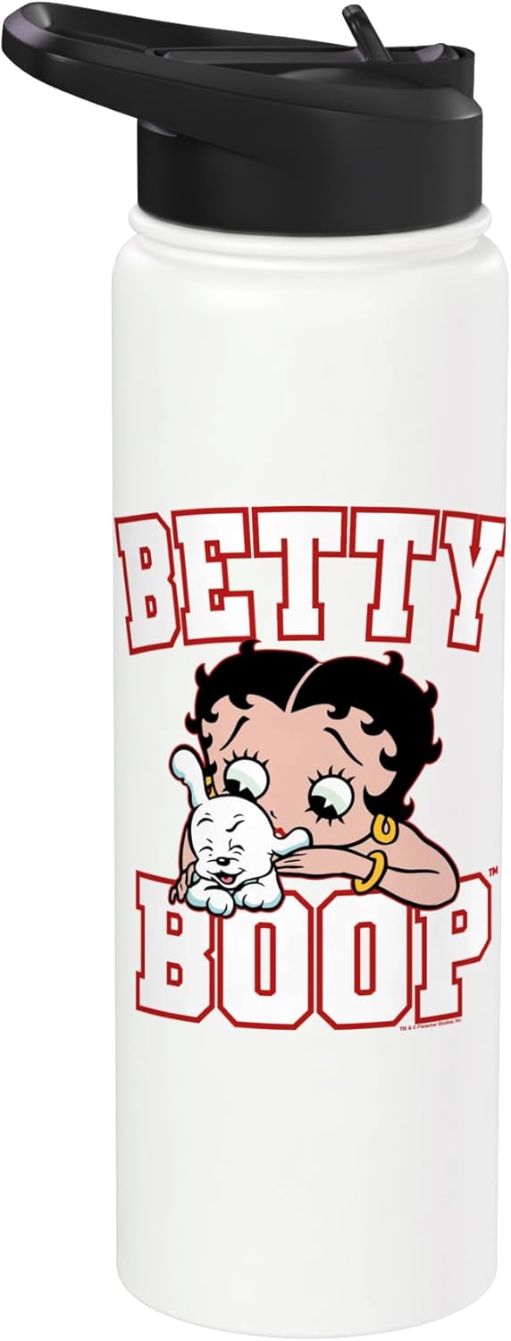 Betty Boop Big Font With Pudgy Stainless Steel Insulated Water Bottle