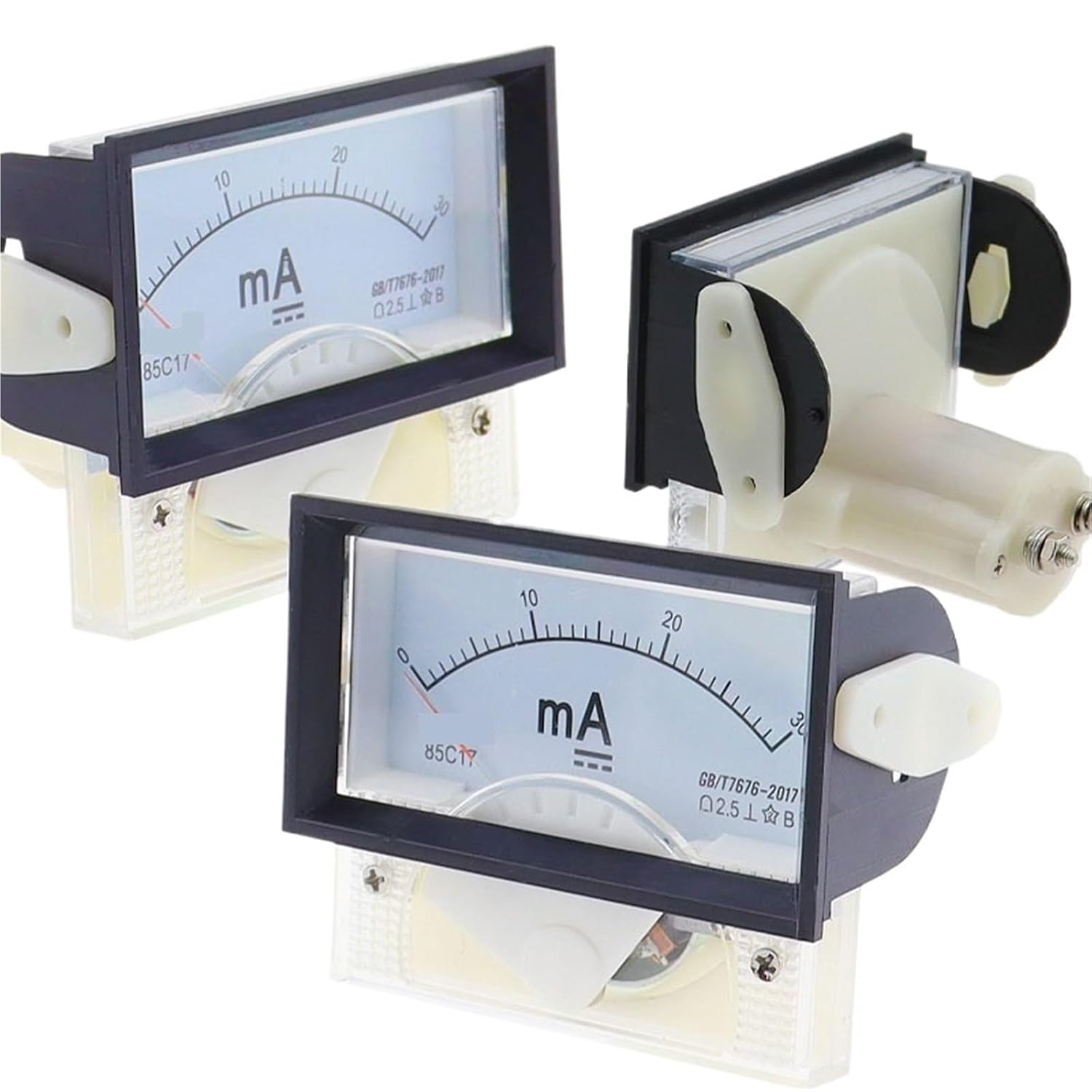 Milliammeter 85C17-mA Pointer Panel Amp Meter 20mA 30mA 50mA 100mA Squaqre 70 * 40mm(100mA)