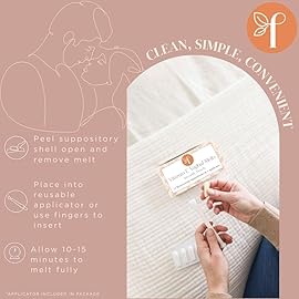 Femallay Organic Vaginal Melts - Peach 2 Pack - 100% Natural Relief for Dryness, Odor & Daily Feminine Discomfort - 14 Count + Applicator