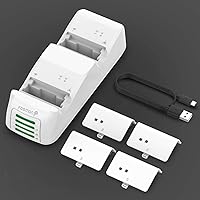 Vista 33 de Fosmon Carga rápida para Xbox Controller Charger Station para Xbox Series X S, Xbox One, Elite con 2 paquetes de baterías recargables de 5280 mWh