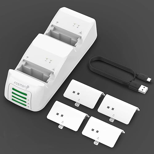 Miniatura 8 de Fosmon Quad PRO 2 Controller Charger Compatible with Xbox Series XS Controllers Not for Xbox One 360 Elite 2 Controllers Dual Dock Charging
