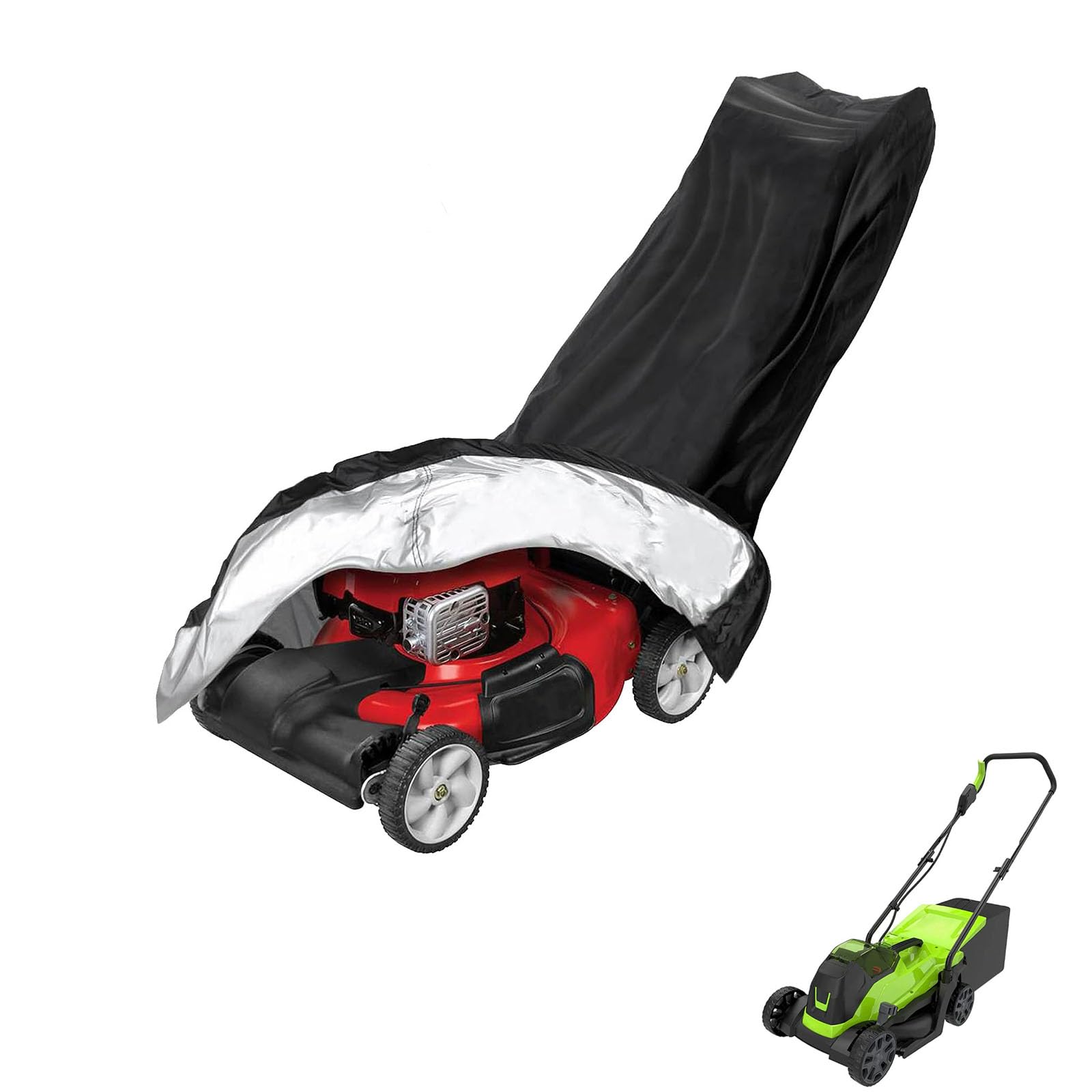 lawnmower cover Compatible with Greenworks LMG401 ,waterproof and sun,suitable for indoor and outdoor use all year round, comes with a storage bag — image 1