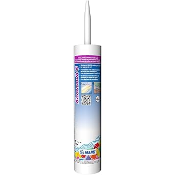 Mapei Keracaulk S Premium, Paintable, Sanded, Siliconized Acrylic Caulk, Expertly Formulated to Match Grout Colors, 10 oz., 5077 Frost- Sanded