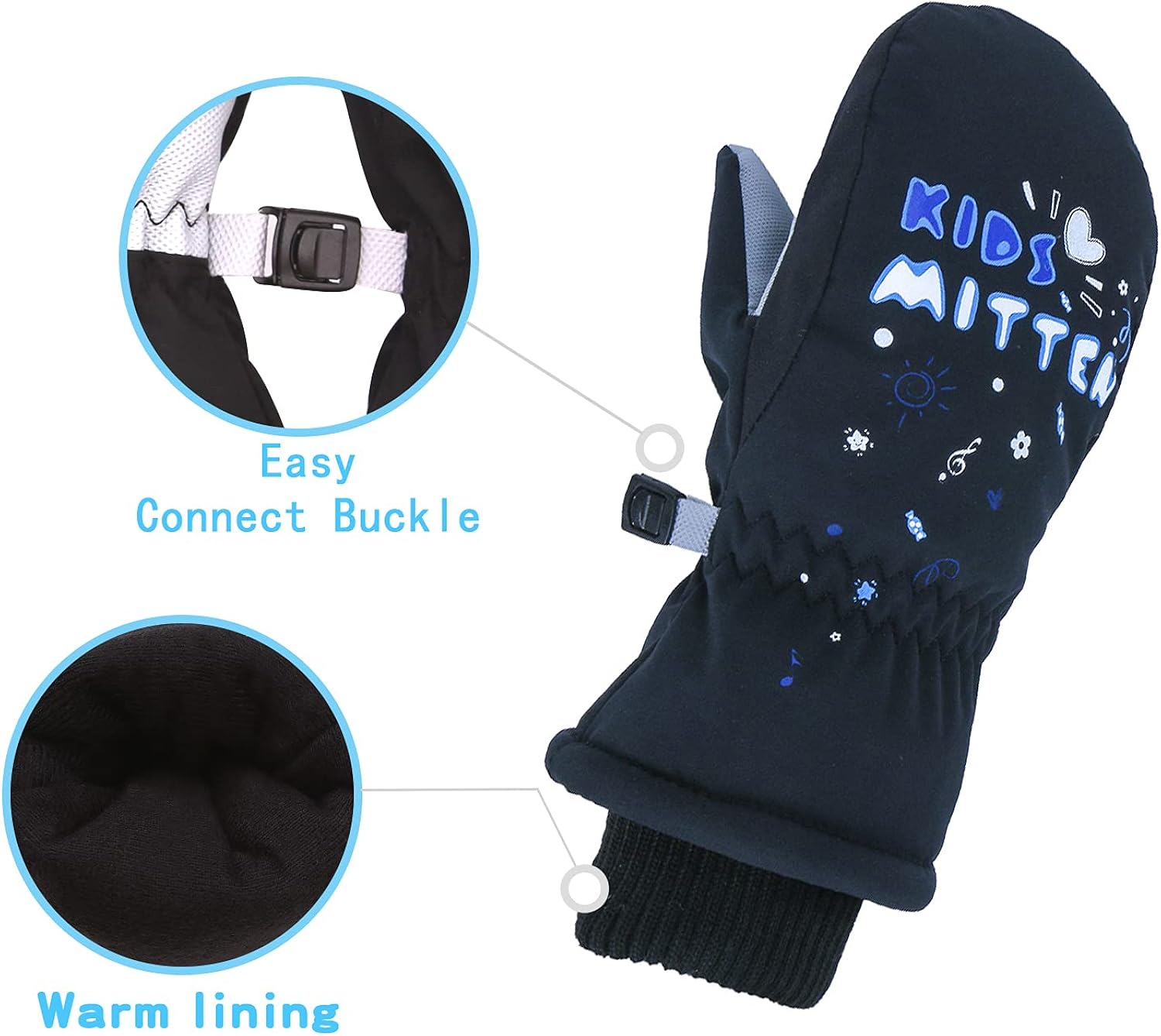 Baby Winter Waterproof Mittens for Infants Toddler Boys Girls Warm Ski Snow Gloves for Kids 2-6T: Clothing, Shoes & Jewelry