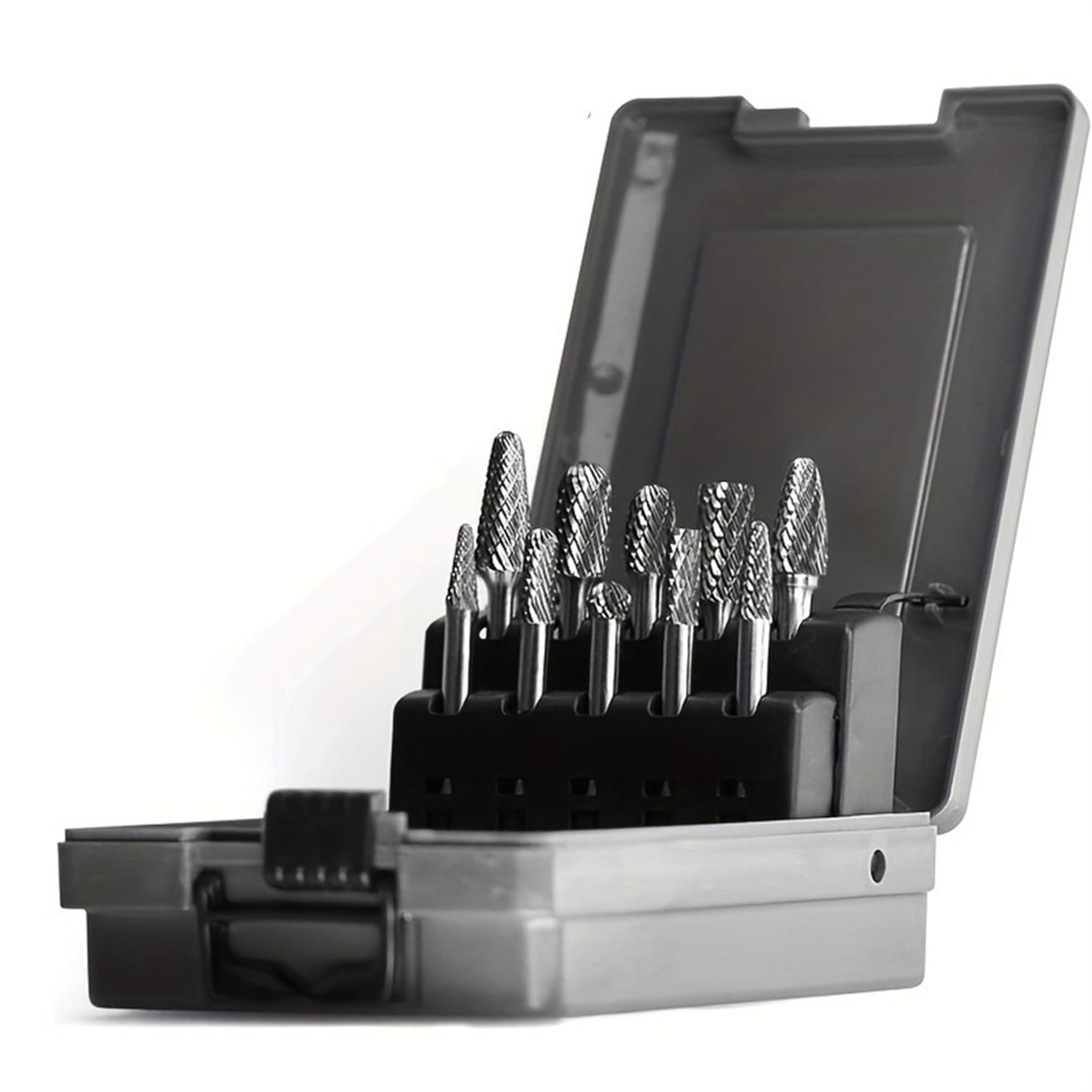 2Conjunto Kit de Fresas de Carburo de 1/4, Broca de Molienda con Vástago de 1/4, Broca para Herramienta Rotativa de Metal, Soldadura, Desbarbado de Piedra y Madera