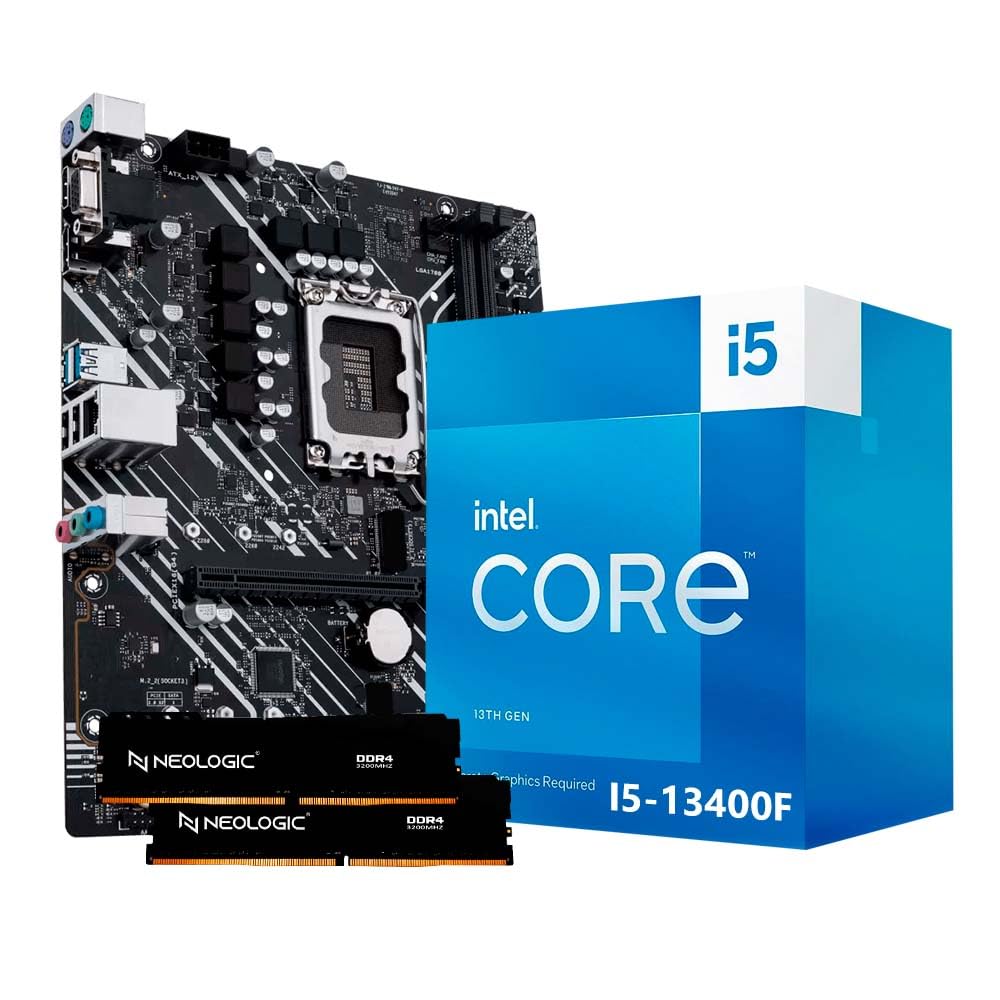 H610マザボセット Core i5 13400F/24GB/クーラ付き Kit Upgrade, Intel Core i5 13400F, Placa Mãe Chipset H610