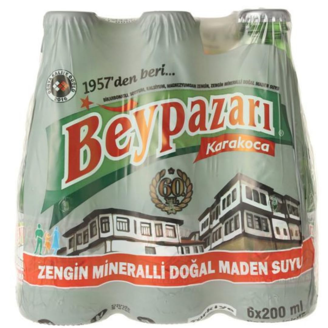 Mit Pufai Grocery, Natürliches Mineralwasser, reichhaltiges Mineralwasser mit Bikarbonat und Natrium 200 Milliliter x 48 Flaschen