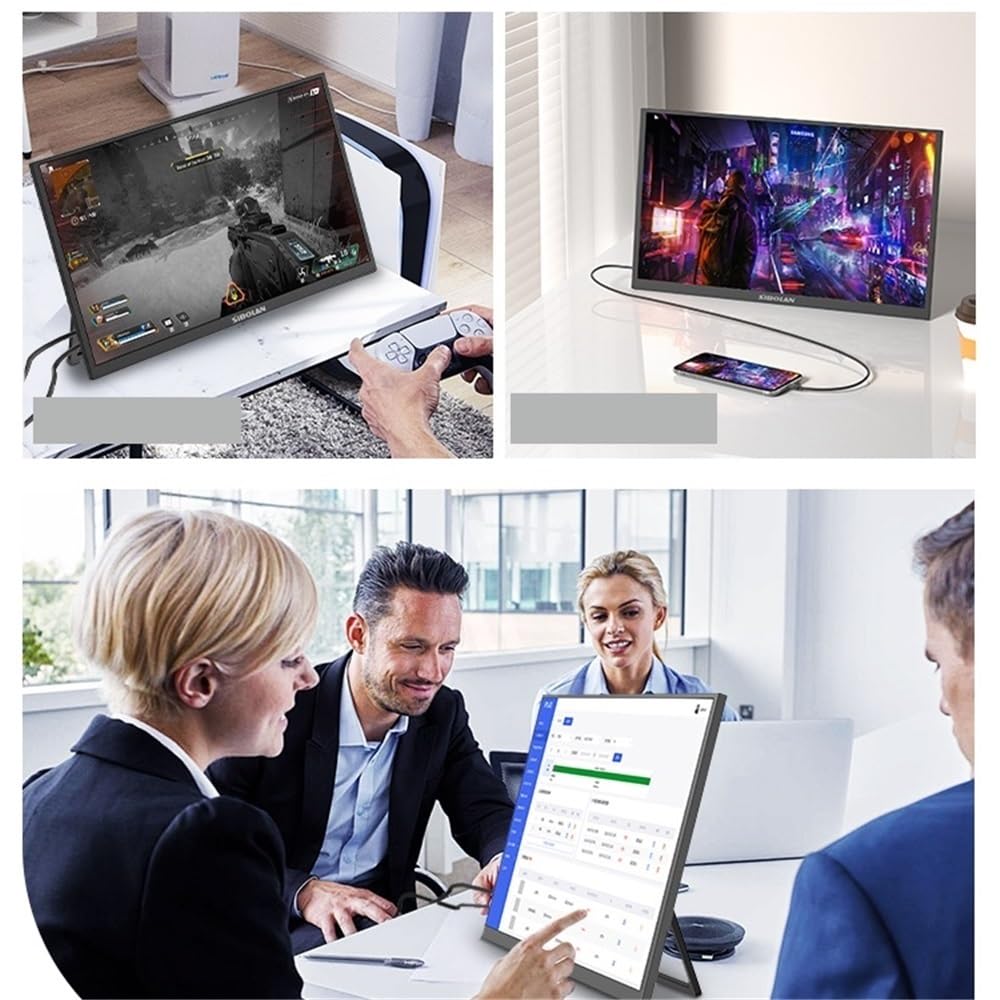 Monitor portatile con schermo esteso HD 1920 * 1080P da 23,8 pollici Monitor per Smart Working